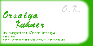 orsolya kuhner business card